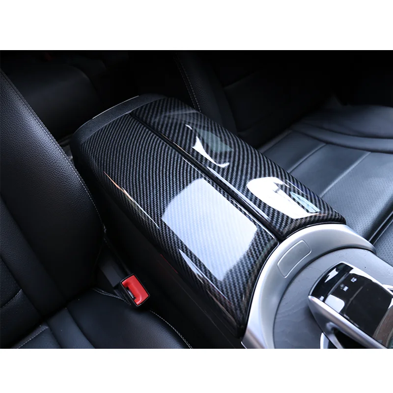 Для Mercedes Benz GLC260L C180L C260L GLC300L углеродное волокно цвет центральной консоли подлокотник коробка панель украшение крышка отделка ABS