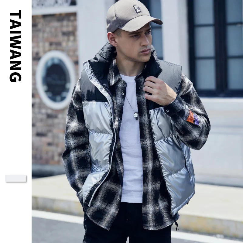 

Manufacturers Direct Selling down Feather Cotton Vest Men's 2019 Origional Popular Brand Men Thick Vest Europe And America Fashi