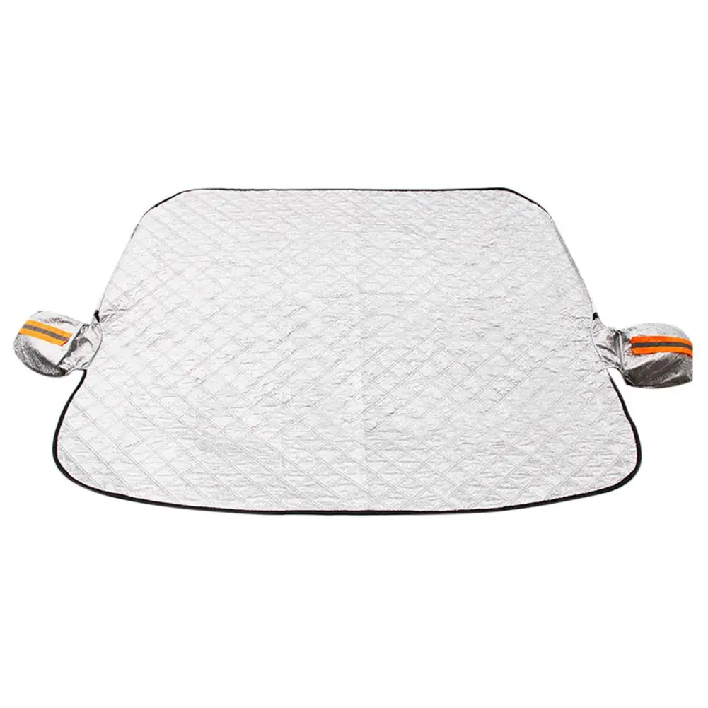 Car Anti-snow Block Front Windshield Cover Thickened Anti-frost Anti-freeze Sun-protective Half Car Clothing Car Windshield Snow