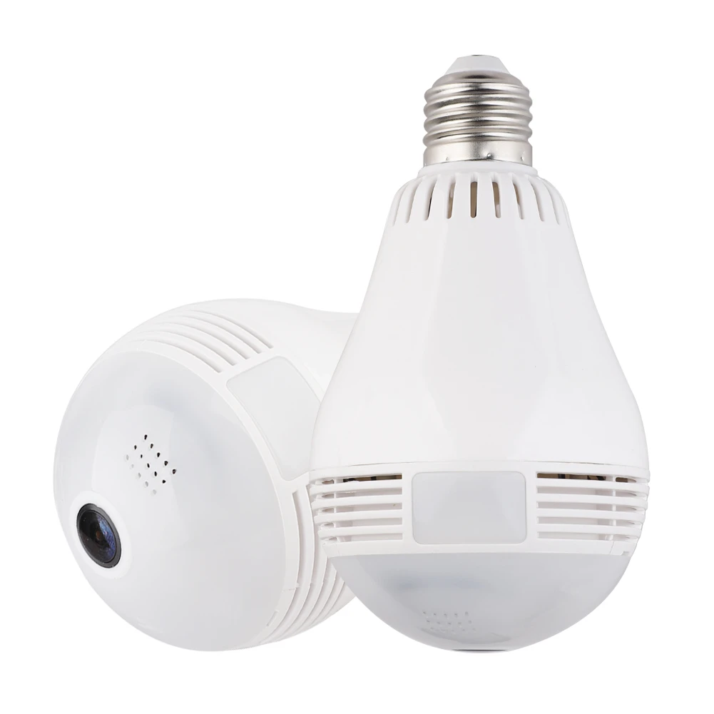 

360 Degree Bulb WIFI IP Camera Security Baby Video Monitor Mini Wireless Lamp Camera Panoramic Bulb HD Network Remote Monitor