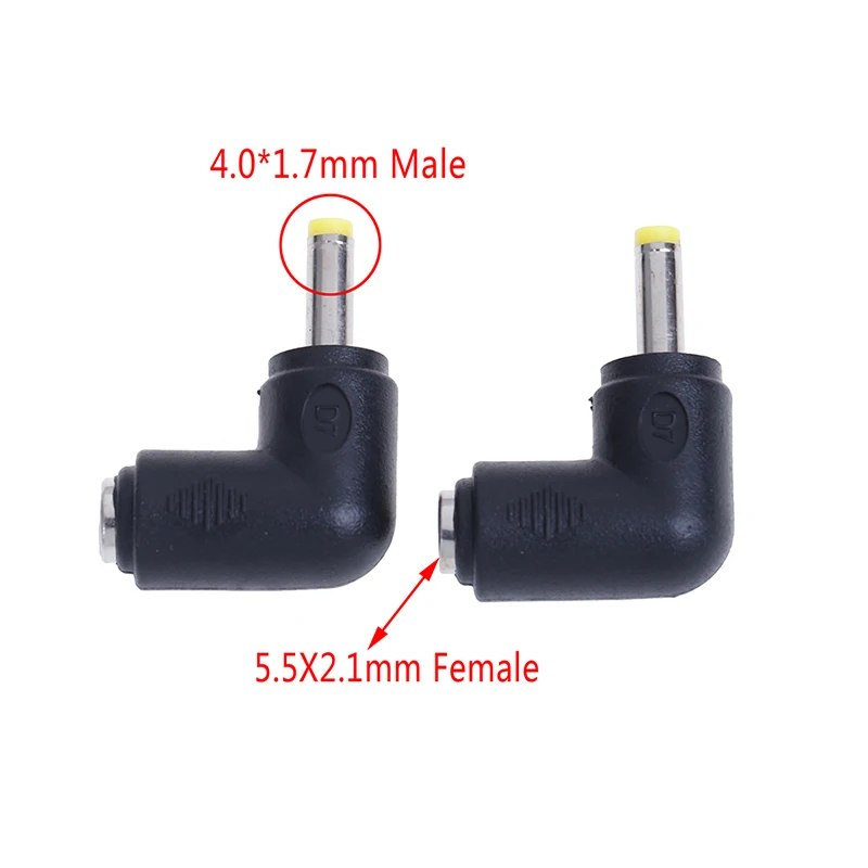 2Pcs DC 5.5*2.1 Female/5.5*2.5mm Male/4.0*1.7mm Male Power Plug Connector Angle 90 Degree L Shaped Dc | Автомобили и мотоциклы