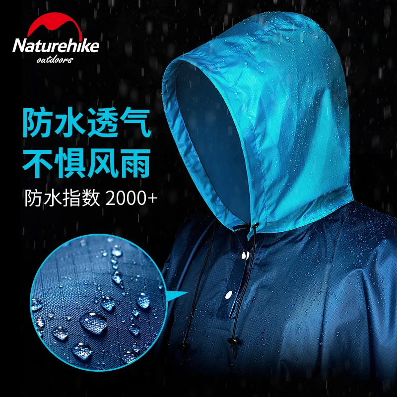 Naturehike плащ костюм для женщин и мужчин с капюшоном пончо плащи Открытый Пешие прогулки Рыбалка дождевик Пальто