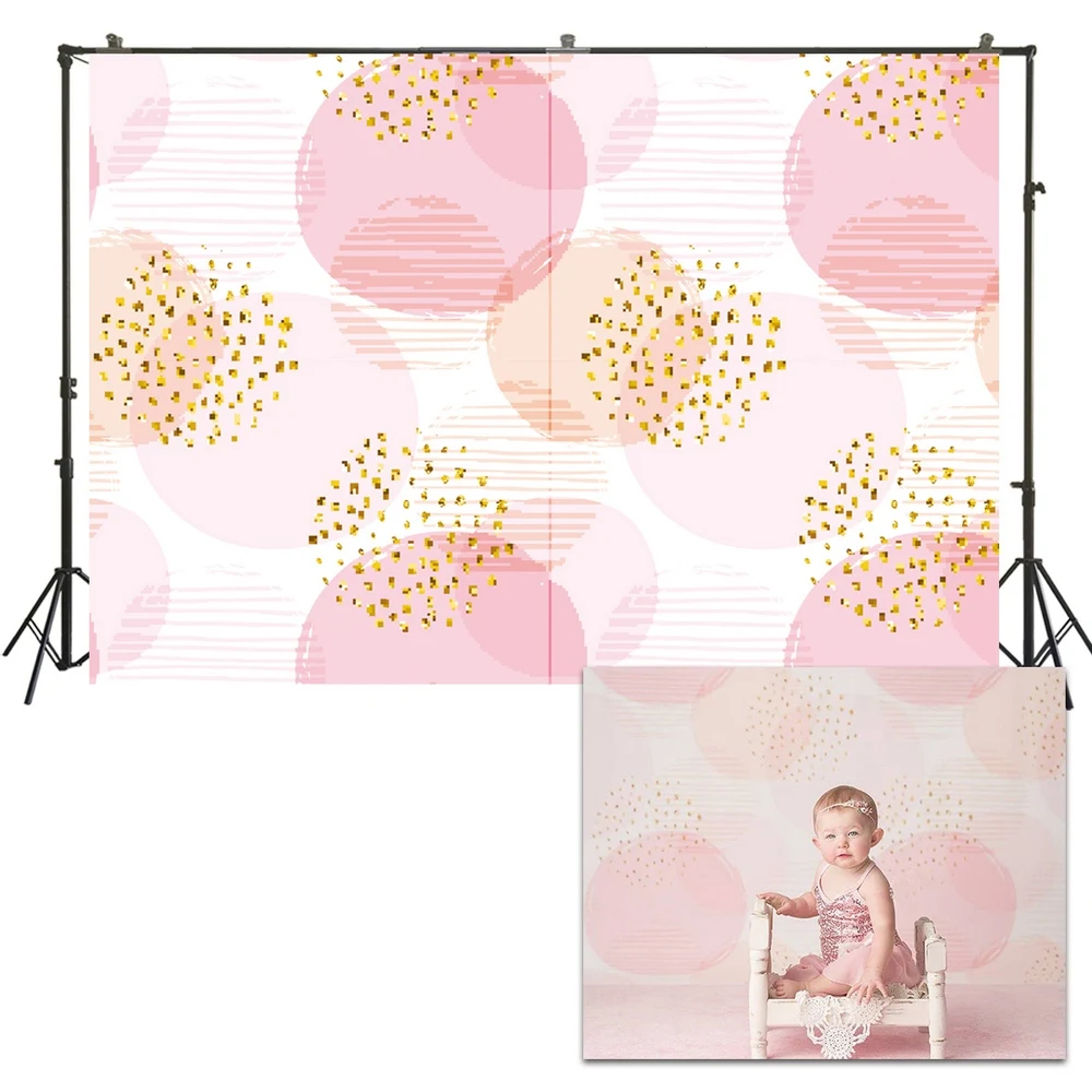 HUAYI Photo Background Newborns Baby Child Photography Backdrops Customize Studio Pink Polka Dots Photoshoot Backdrop US176 | Электроника