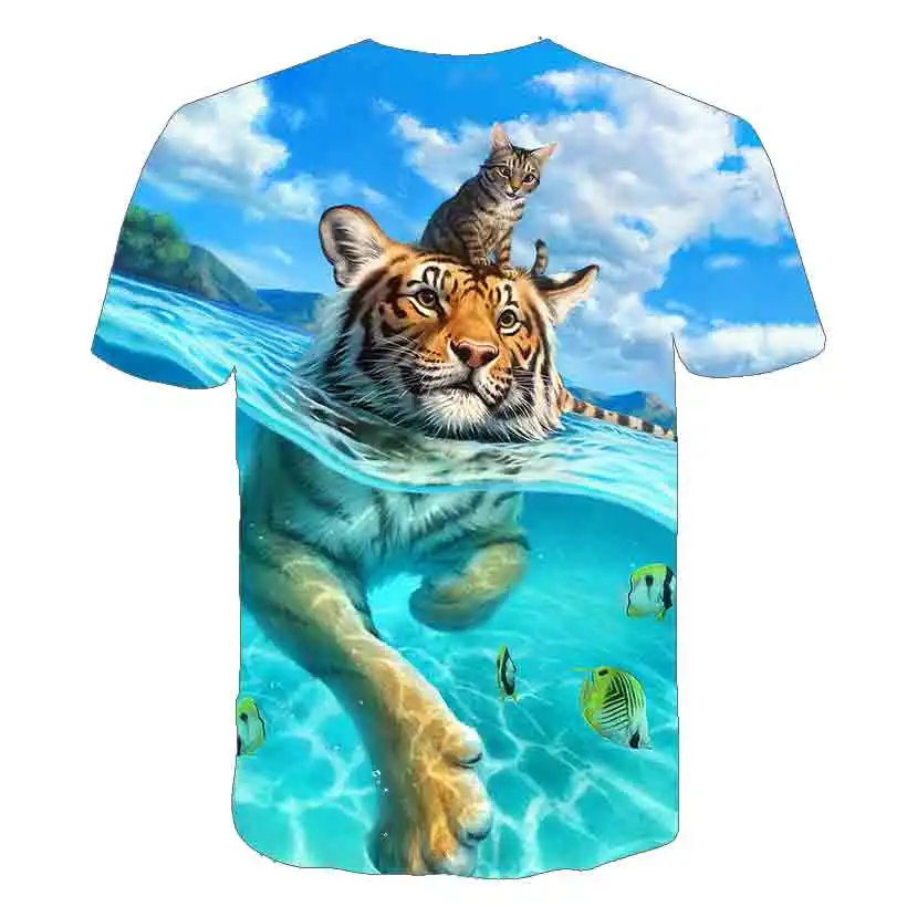 children's age t shirt	 Boys T Shirt Summer 3D Printed Tiger T-shirt Kids Funny Harajuku Fashion Top Boys & Girls Super Cool Animal Tee tops 2-16 Year red t shirt childrens	