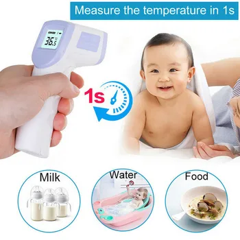 

LCD Digital Non-contact IR Infrared Thermometer Forehead Adult Body Temperature Baby Kids Adults Temperature Gun Medical Health