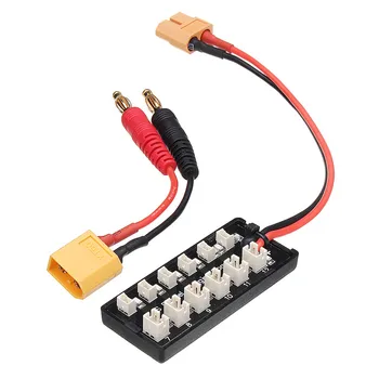 

Newest JST PH2.0 Plug 1S Parallel Charging Board XT60 Input for Battery Charger For RC Racing Drone FPV Model Spare Part