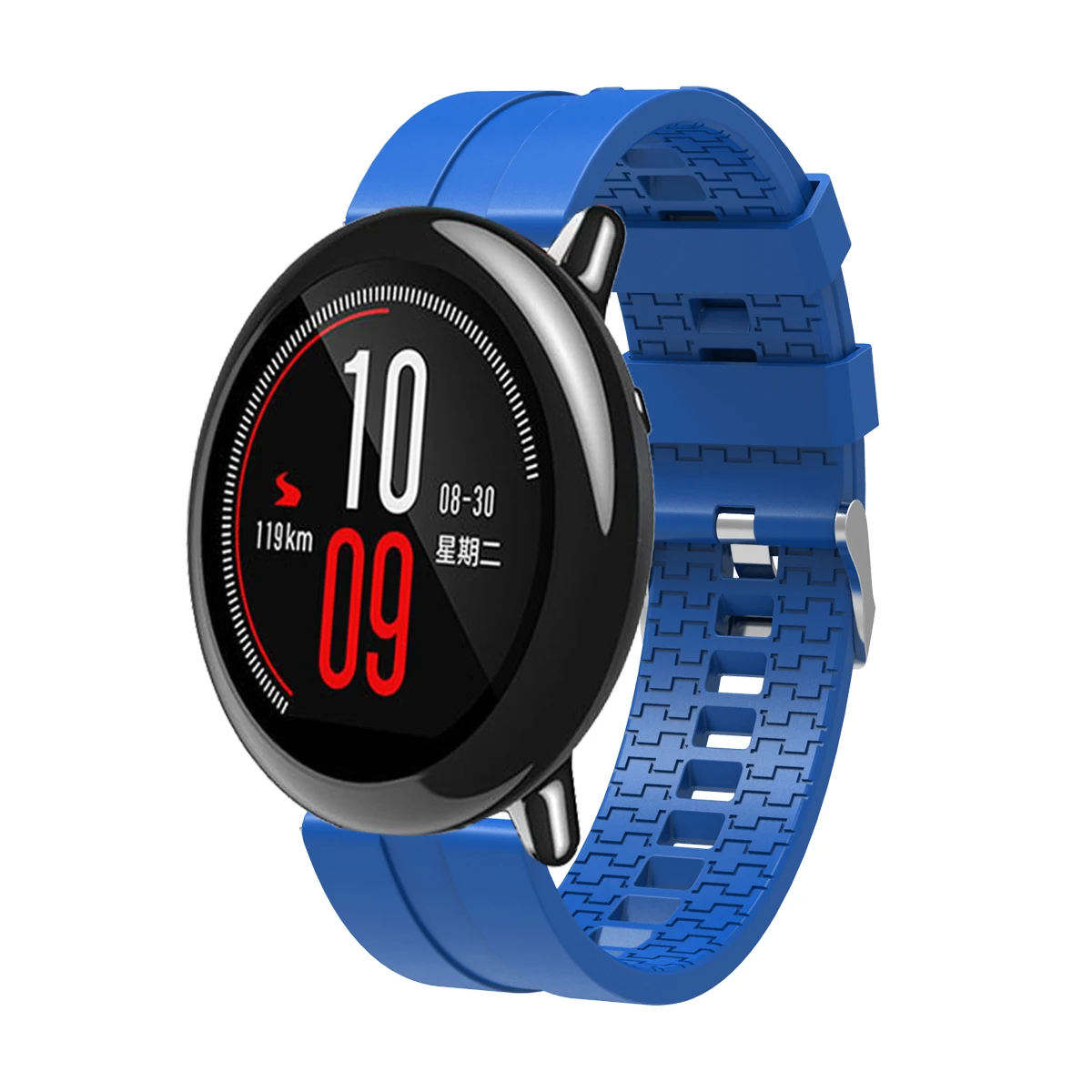 Мягкий силиконовый ремешок для часов для Xiaomi Huami Amazfit Pace спортивный дышащий браслет Сменные браслеты 22 мм ремешок - Цвет: Синий