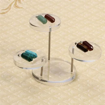 

2020 New Acrylic Jewelry Display Necklace Bracelet Round Table Holder Stand Rack Case New