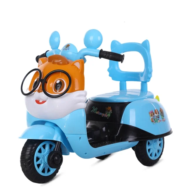 New Children's Electric Motorcycle Baby Tricycle Boy and Girl Toddler Toy Stroller Charging and Sitting 6