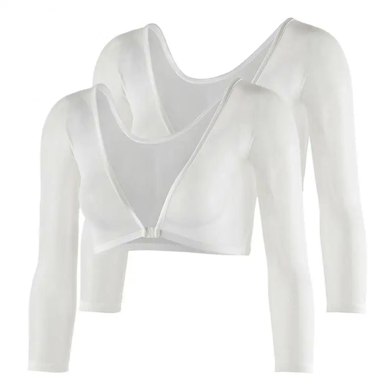 Arm Shaper Invisible Seamless Shapewear Mesh Crop Top Slimming Upper Shirt  Blouses Black White Women Sheer Tops Slim Tops