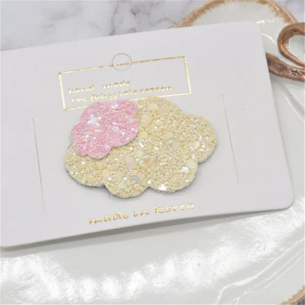yellow cloud 20 шт./партия, новинка, блестки, яркие цвета, мультяшное облако, лебедь, миловидный зажим для волос, для детей, девочек, BB, заколки для волос, аксессуары для волос - Цвет: yellow cloud