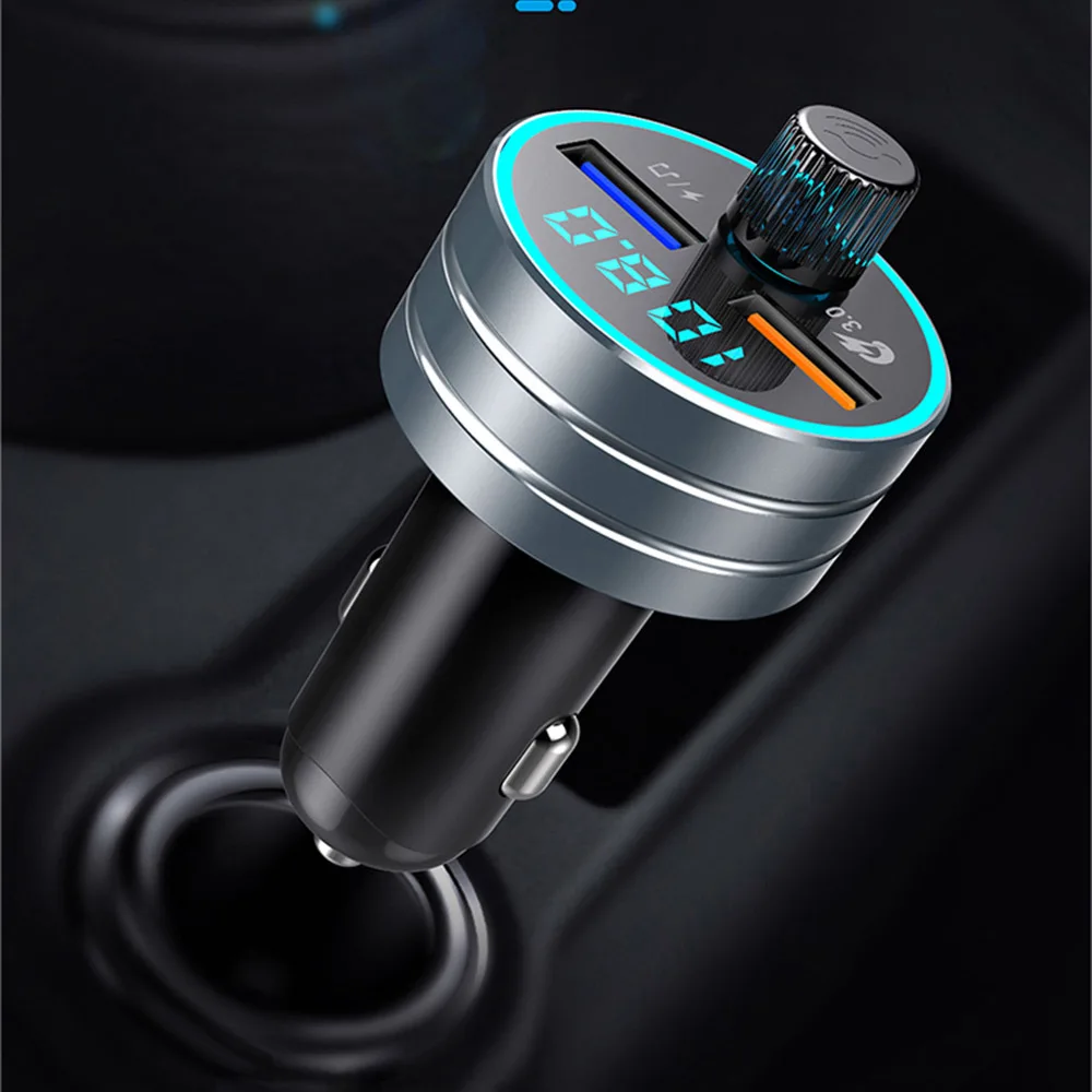 VR робот fm-передатчик модулятор Bluetooth 5,0 автомобильный аудио MP3 плеер беспроводной автомобильный комплект громкой связи QC3.0 адаптер для быстрой зарядки