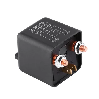 

Universal 12V 4 pin terminals Charge Relay quality nylon shell metal terminal High 120A coil capacity-able fit for car van boat