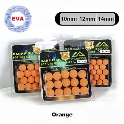 EVA orange Mosodo, бусины для ловли карпа, плавающие бусинки, Boilies, EVA, PVA, всплывающие, всплывающие, приманки, приманки, цветные, в одной коробке - Цвет: EVA orange