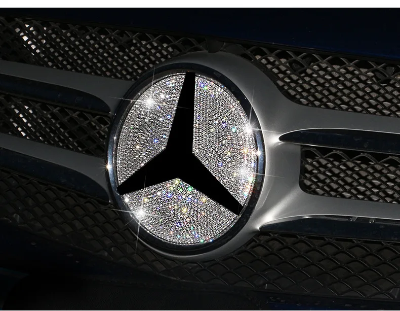 Подходит для Mercedes Benz New C Class C 200L Gla200 E300L Передняя ведущая решетка знака большая буровая отделка Модифицированная нашивка