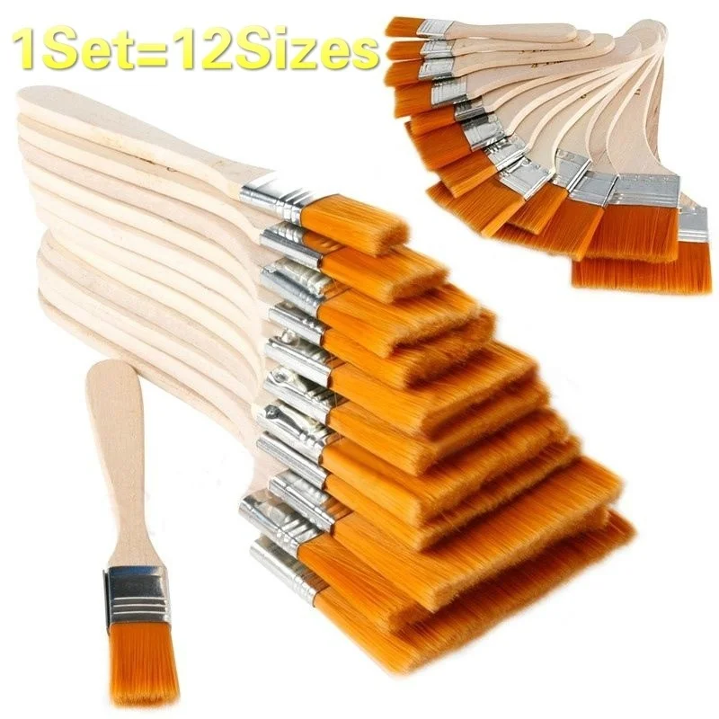 12 шт./компл. деревянные Кисти для живописи маслом художника акриловые Panit искусство комплект поставки Limner инструменты Краски щетка