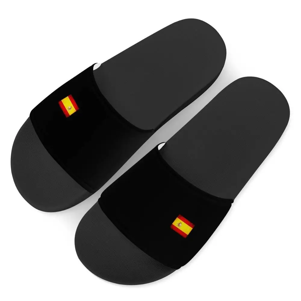 

Spanish Flag Custom Slippers Image Male Outdoor Sandals Non-slip Beach Shoes Light Flip Flops Spain One Piece Custom Men's Shoes