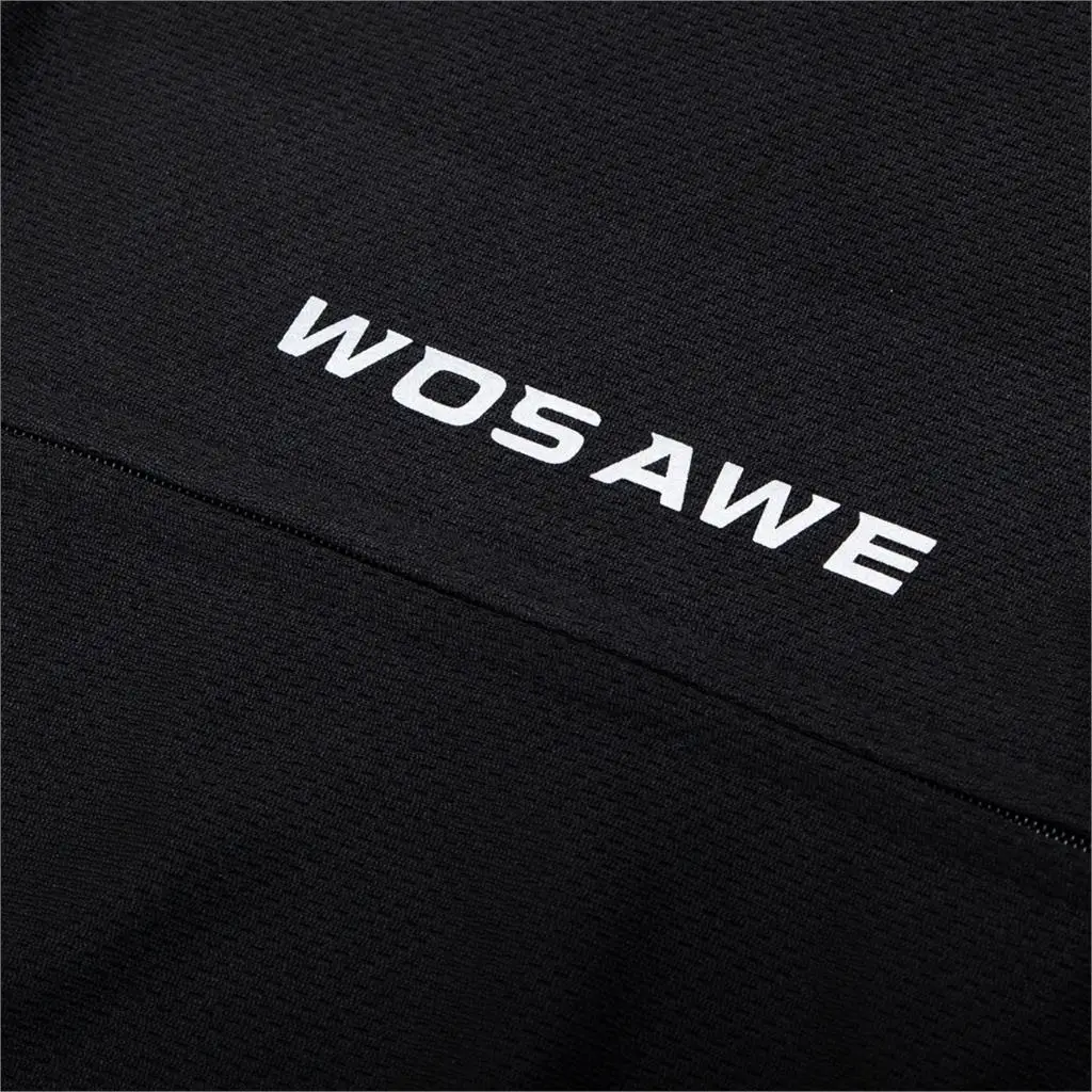 WOSAWE Men Cycling Jersey MTB Maillot Bike Shirt Downhill Jersey Reflective Cycling Wear Long Sleeve Bicycle Clothing