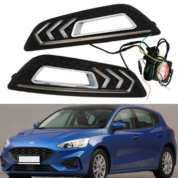 

Car Flashing White LED Special Car Daylight LED Daytime Running Light Modified Mustang Lamp Fit for 15-17 ford focus car light