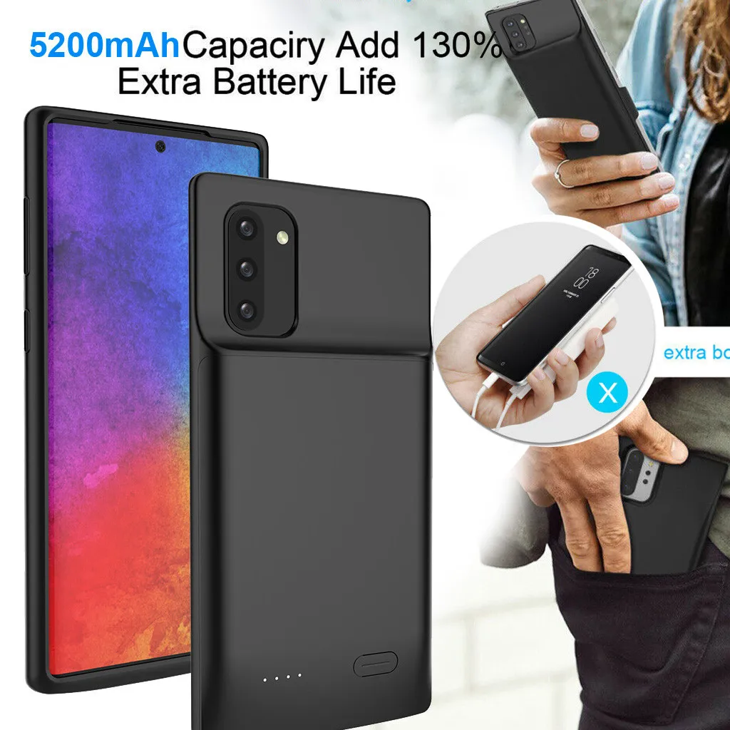 

5200mAh Battery Charger Case for Samsung Galaxy Note 10 Extended Battery Case Phone Charging For Travel Home Work Office#G1