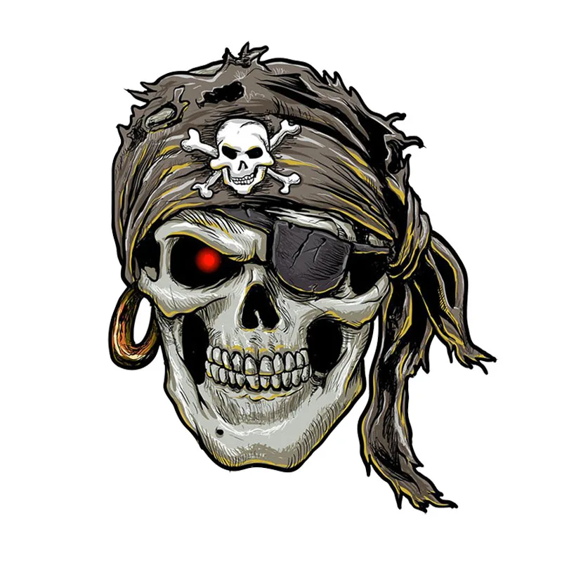 

Stylish Pirate Skull Graffiti Car Stickers and Decals Bumper Laptop Motorcycle Cover Scratches Car Accessories KK 15*12cm