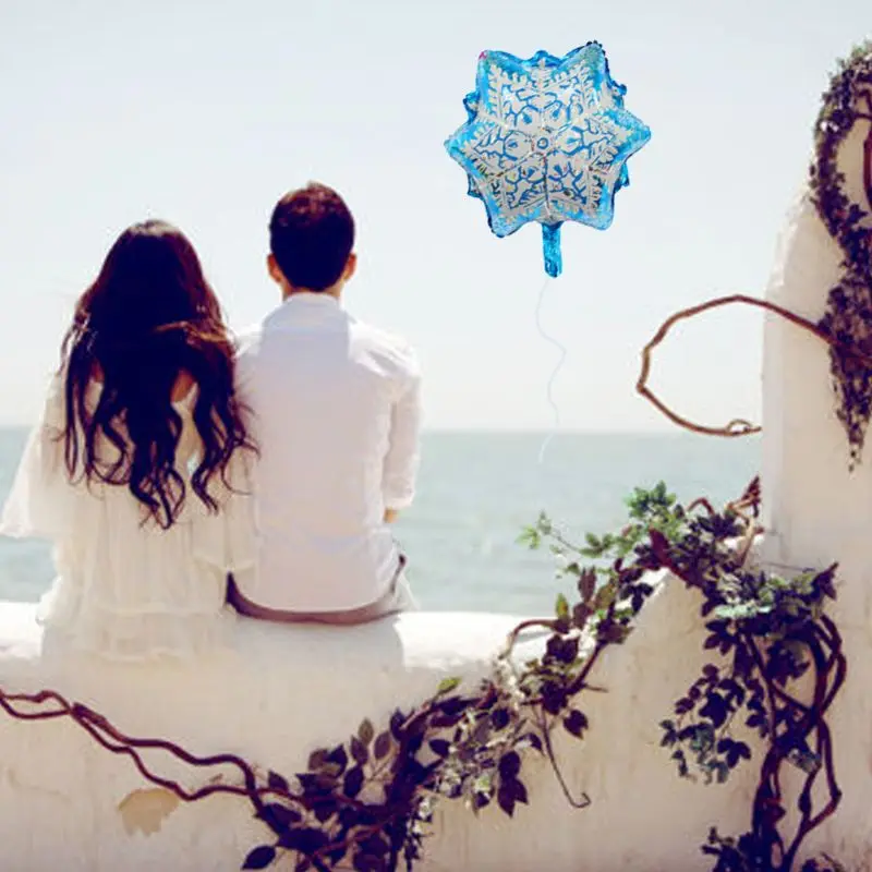 10 шт воздушные шары из алюминиевой фольги в форме снежинки для детского дня рождения, рождественской вечеринки
