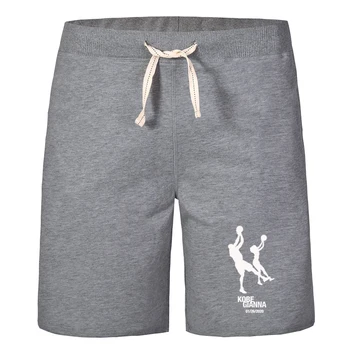

Playing Basketball Printed Fitness Sport Shorts Men Comfortable Cotton Elastic Waist and Drawstring Men's Shorts with Big Pocket