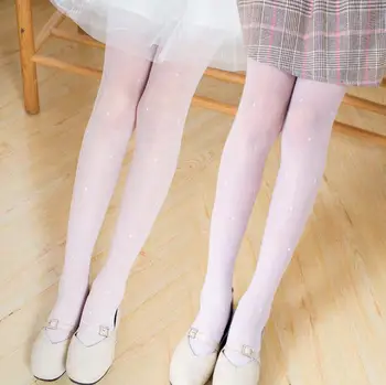 

summer girl candy color stocking dot pantyhose thin children's girl breathable tight DQ27 TZ05