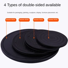 12 Inch Heavy Duty Rotating Swivel Steel Ball Bearings Stand for Monitor TV Turntable Lazy Susans Black Round Shape