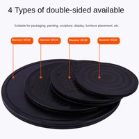 8-12 Inch Heavy Duty Rotating Swivel Steel Ball Bearings Stand for Monitor TV Turntable Lazy Susans Black Round Shape 1