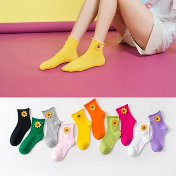 

10pair/lot Spring Summer Cotton Women Floret Socks Fashion Breathable Gilrs Cute Socks Comfortable Casual Socks Female
