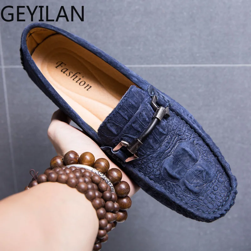 

Big size 38-45 Men Casual Shoes Fashion Men Genuine Leather Men Loafers Moccasins Slip On Men's Flats Loafers Male Shoes