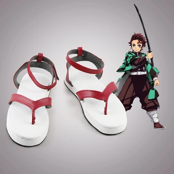 

Anime Demon Slayer: Kimetsu no Yaiba Kamado Tanjirou shoes cosplay adults men and women boots shoes Halloween Fashion sandals