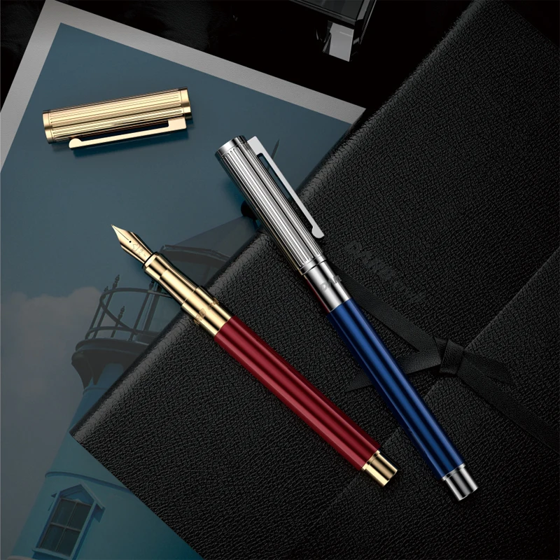 DARB Luxury Fountain Pen Plated With 24K Gold Plating Business Office Metal Ink Pens Gift Classic