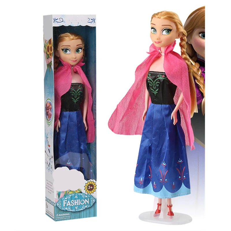 32 см Кукла Анна Эльза Boneca Кукла принцесса Снежная королева Игрушки для девочек для детей Высокое качество куклы