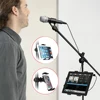 tablet holder and phone holder for Microphone stand ABC plastic mount for Apple Ipad for Iphone 4.5-10.5'' ereader car backseat 1