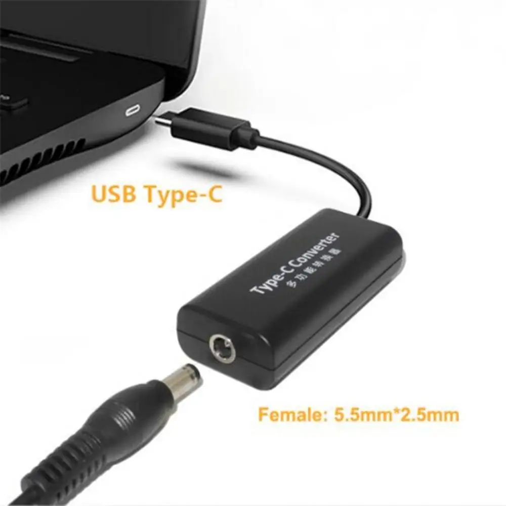 2 шт. Dc Мощность переходник, конвертер 5,5*2,1 мм Женский Тип usb C Тип-c разъем для Lenovo Dell, HP, Asus Ноутбука Зарядное устройство 45 Вт