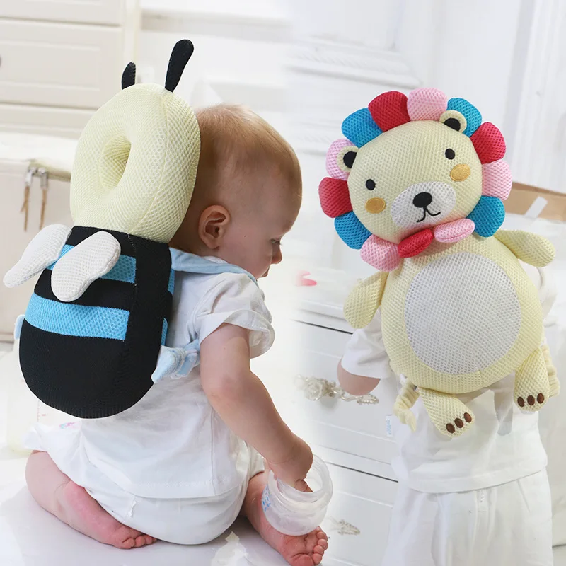Cute Baby Head Back Protector Safety Pad Harness Headgear Nursing Drop Resistance Cushion Toddler Anti-fall Headrest Pillows | Мать и