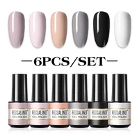 ROSALIND 2/4/6Pcs Gel Nail Polish Set Gel Polish Kit For Manicure Nail Desgin Art Semi Permanent Varnish Hybrid Base Top Coat 1