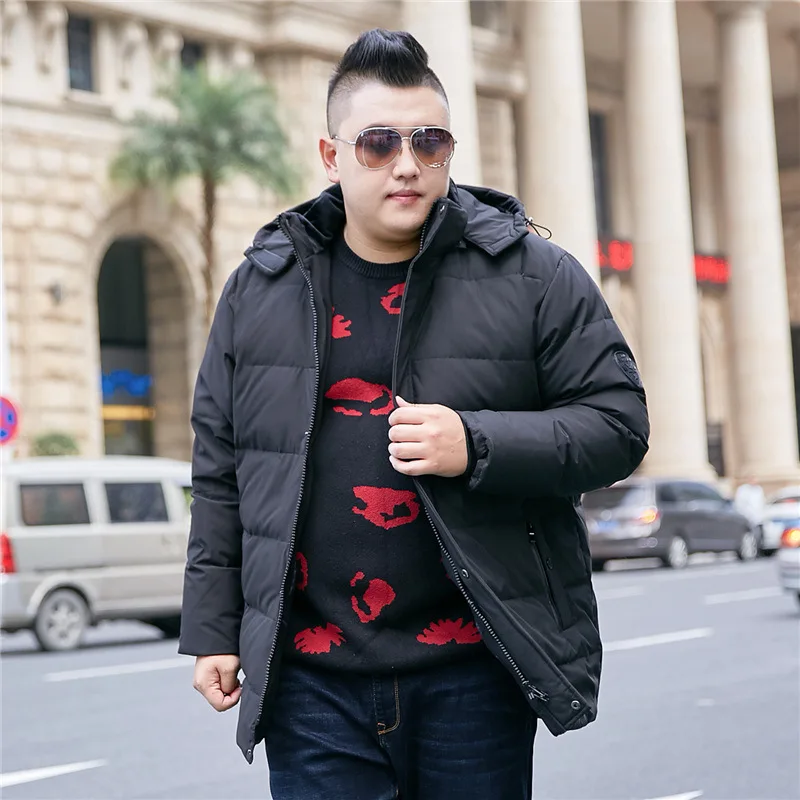 

Winter Men's Hooded Coat Extra Large XL-8XL 9XL 10XL Men's Jacket Casual Warm Thick Jacket Color: Black Green