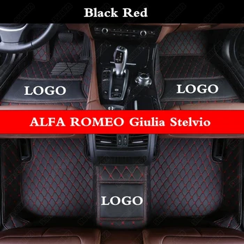 

Personalized Car Floor Mats for ALFA ROMEO Giulia Stelvio Custom Made SUV Foot Mat Sedan Auto All Weather Black Best Carpet Pads
