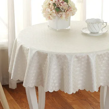 

Round Table Cloth Top Damask Jacquard Tablecloth Waterproof Dining Table Cover Mat for Home Kitchen Decor 160cm