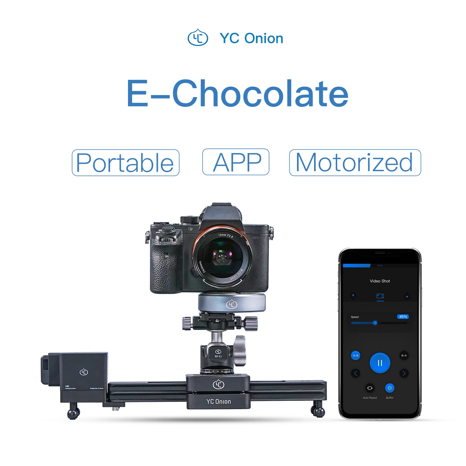 YC лук шоколад молоко-камера слайдер моторизованный приложение управление выдвижной портативный для DSLR камеры видеокамеры смартфон GoPro