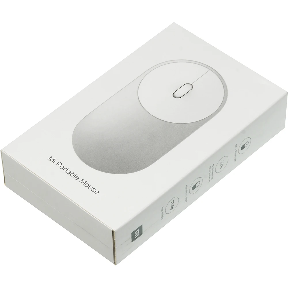 Мышь Xiaomi Mi Portable Mouse серебристый оптическая(1200dpi) беспроводная BT для ноутбука(2but