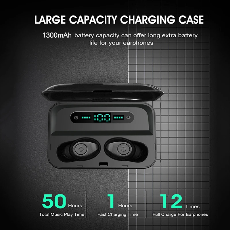TWS F9 8D беспроводные наушники Bluetooth 5,0 наушники светодиодный дисплей 1300 мАч power Bank гарнитура в ухо mi Airdots для Xiao mi Red mi