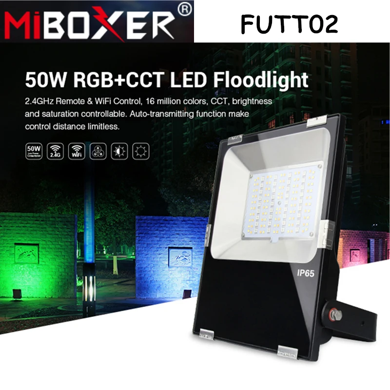 AC110V-220V 10W 20W 30W 50W 100W RGB+CCT LED Floodlight Lamp Outdoor Light Waterproof FUTT02 FUTT03 FUTT04 FUTT05 FUTT06 FUTT07 solar powered security lights