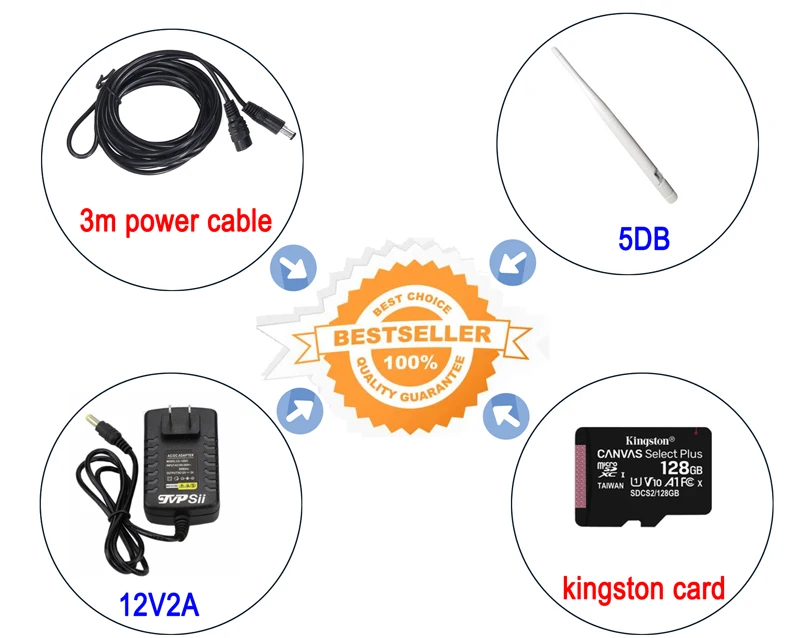 5MP,4MP,2MP White 36pcs infared H.265X ICsee 25fps 128G ONVIF Two-Audio Human Detect Waterproof AI WIFI IP Security CCTV Camera picture 01