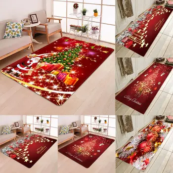 

Christmas Santa Claus Anti-Slip Kitchen Bathroom Room Floor Mat Carpet Rug