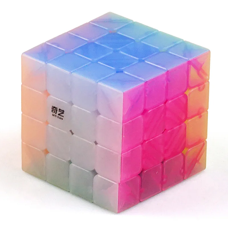 

[XMD Qiyuan Fourth-Order Jelly Color] Profession Transparent 4-Order Magic Cube Children'S Educational Toy RUBIK'S CUBE