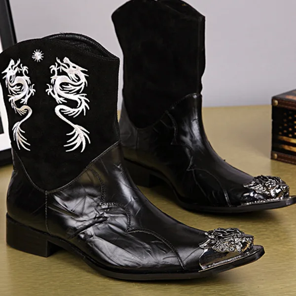 

Summer Cool Korean Casual High Top Men's Shoes Martin Boots Increased Ankle Boots Botas Masculina Genuine Cow Leather Zip